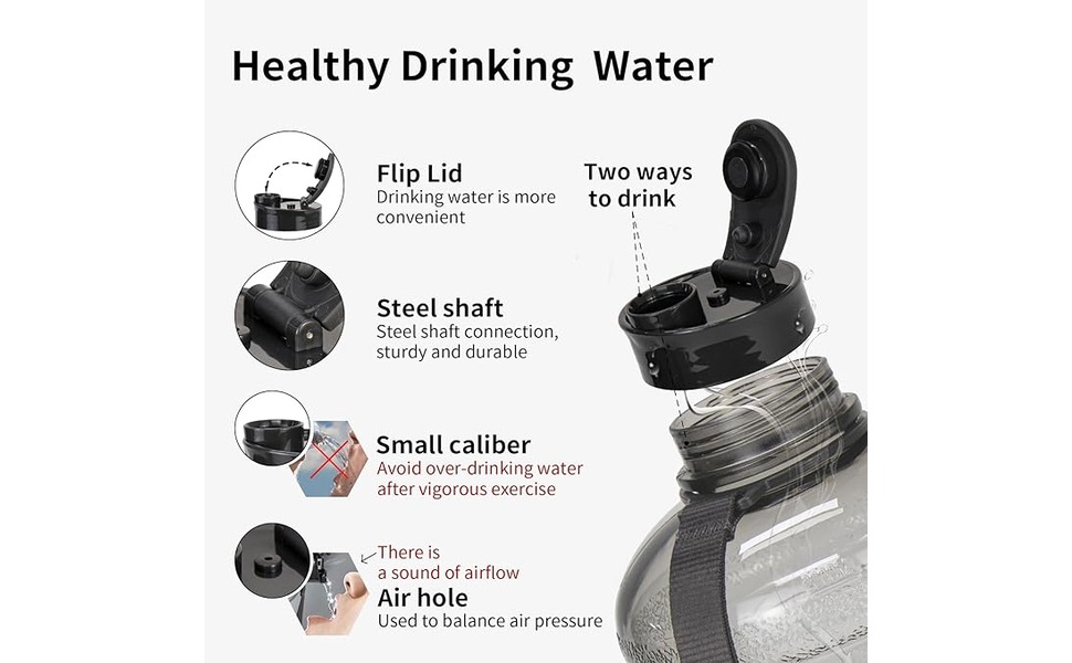 Gallon Water Bottle with Handle (2 Litre)