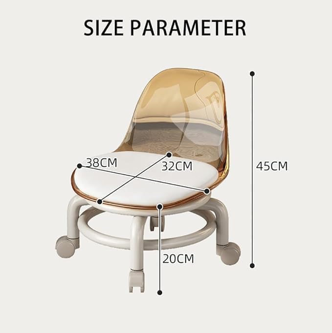 Acrylic 360° Rotatable Chair | Mini Swivel Chair