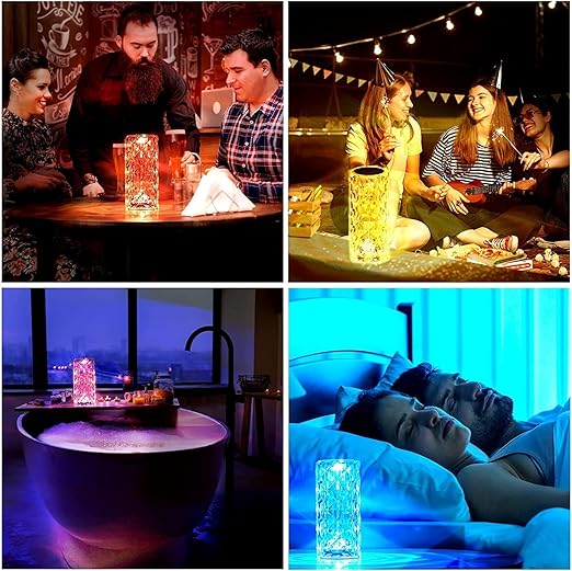 Colour Changing Rose Diamond Table Lamp