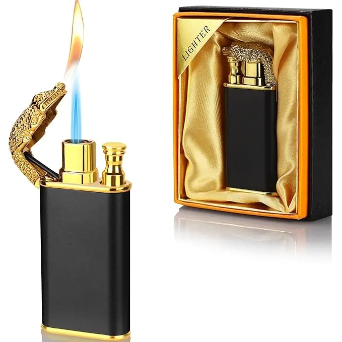 Windproof Dual Flame Butane Metal Lighter