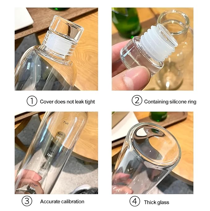 Glass Borosilicate Water Bottle 500ML