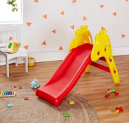 Indoor Giraffe Slide - Red & Yellow