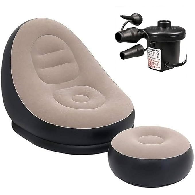 Inflatable Sofa with Footstool & Pump