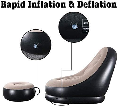 Inflatable Sofa with Footstool & Pump