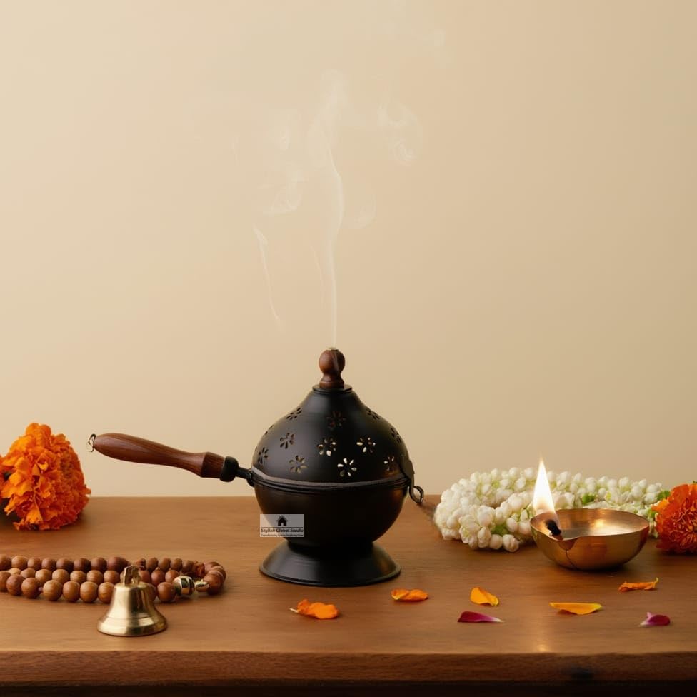 Metal Dhoop Holder (Metal Incense Burner)