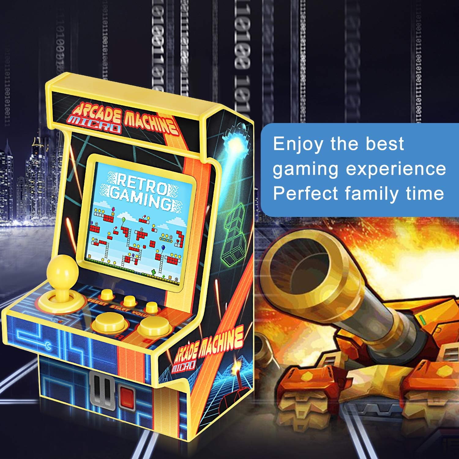 Super Mini (2.3×3.7×2.2in) Retro Arcade Game Arcade Game Machine