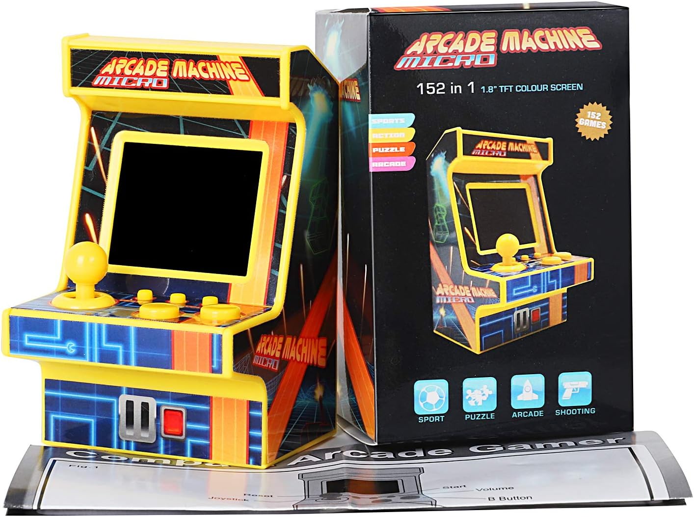 Super Mini (2.3×3.7×2.2in) Retro Arcade Game Arcade Game Machine
