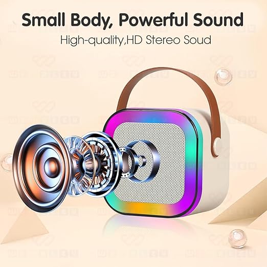 Mini Portable Bluetooth Karaoke Speaker with Wireless Microphone