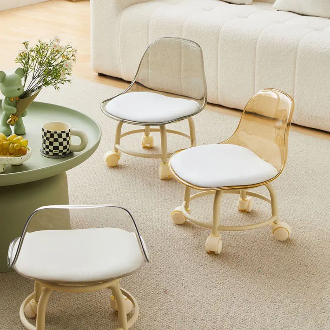 Acrylic 360° Rotatable Chair | Mini Swivel Chair