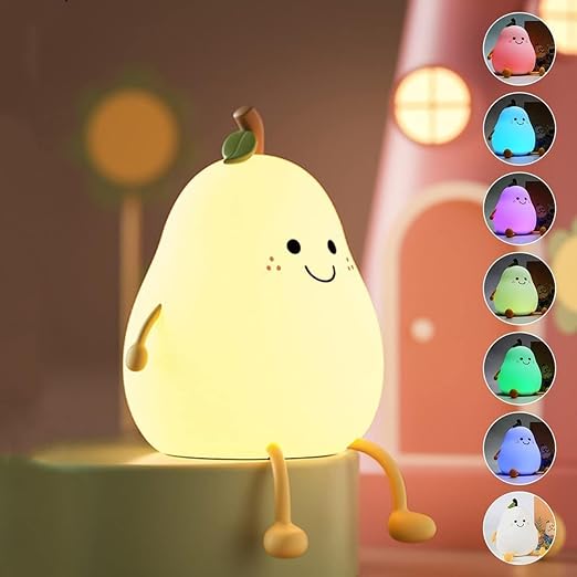 Rechargeable Silicone Pear Night Lamp