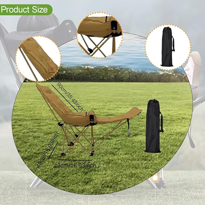 Reclining & Folding Chaise Lounge Chair