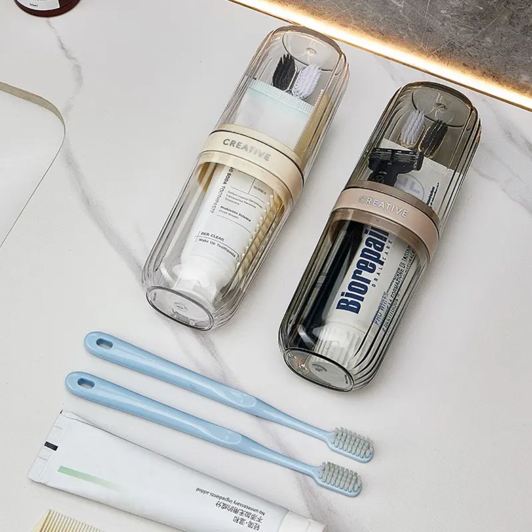 Portable Transparent Toothbrush Case