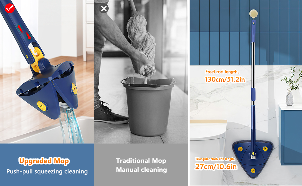 Triangle Mop with 360° Rotating Head