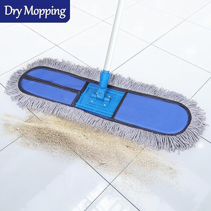 Microfiber Wet & Dry Cotton Pad Floor Mop with 4 Feet Telescopic handle