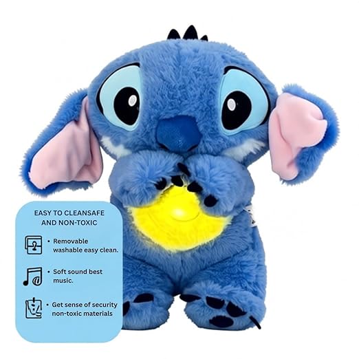 Breathing Teddy Bear, Extra Soft Toy Plush with Music, Lights & Breathing Motion