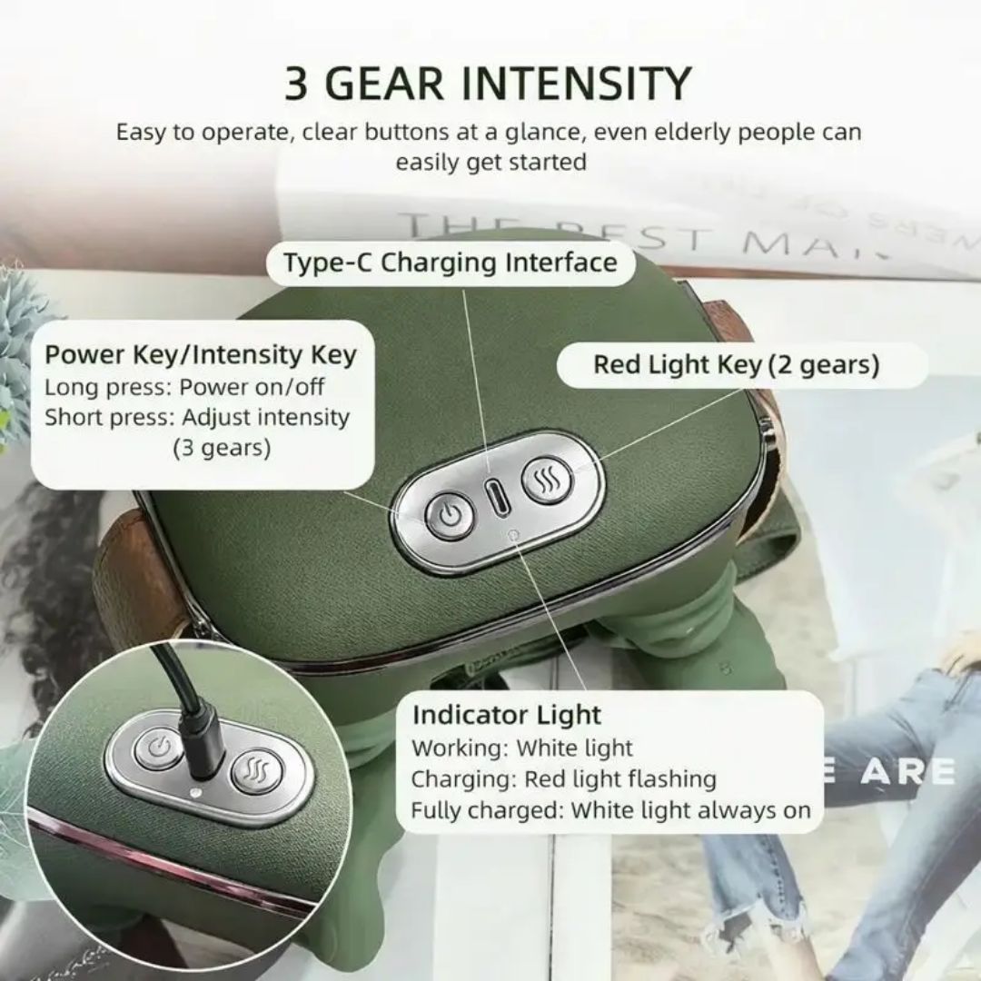 Bionic Heated Massager, Human Hand Design massager for Pain Relief