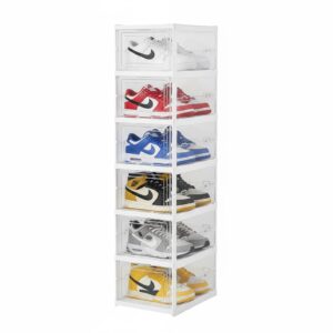 Premium Clear Stackable Shoe Storage Boxes – 6 Layer
