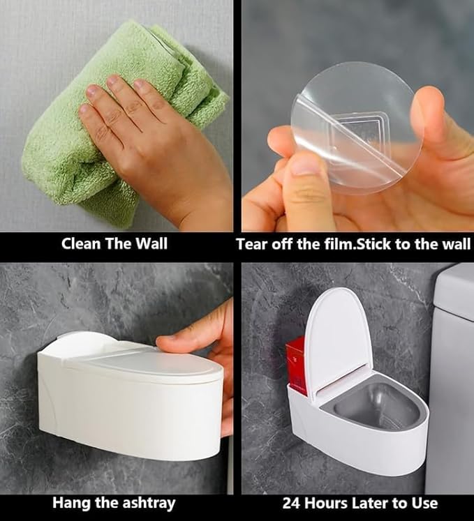 Toilet Shaped Ashtray with Lid