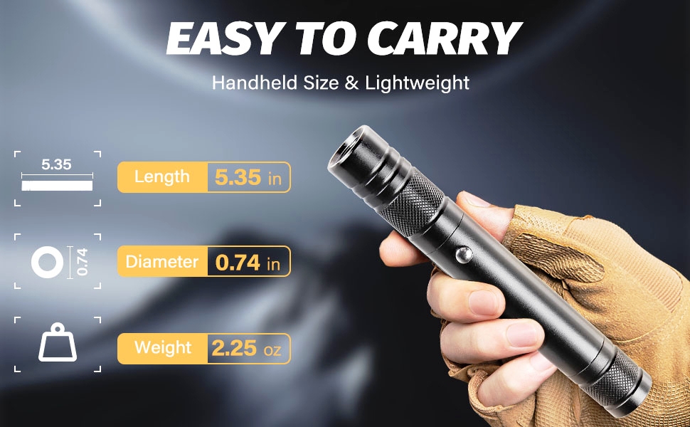 Metal High-Power Green Laser Pointer with Star Cap