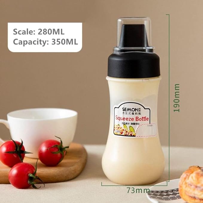 Multipurpose Plastic Squeeze Sauce Bottle with Precision Nozzle