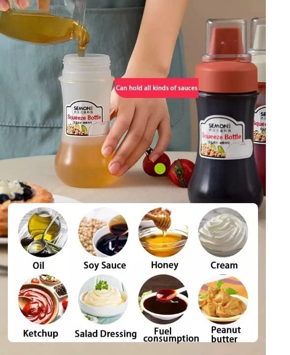 Multipurpose Plastic Squeeze Sauce Bottle with Precision Nozzle