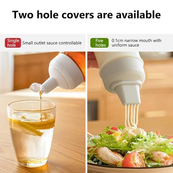 Multipurpose Plastic Squeeze Sauce Bottle with Precision Nozzle