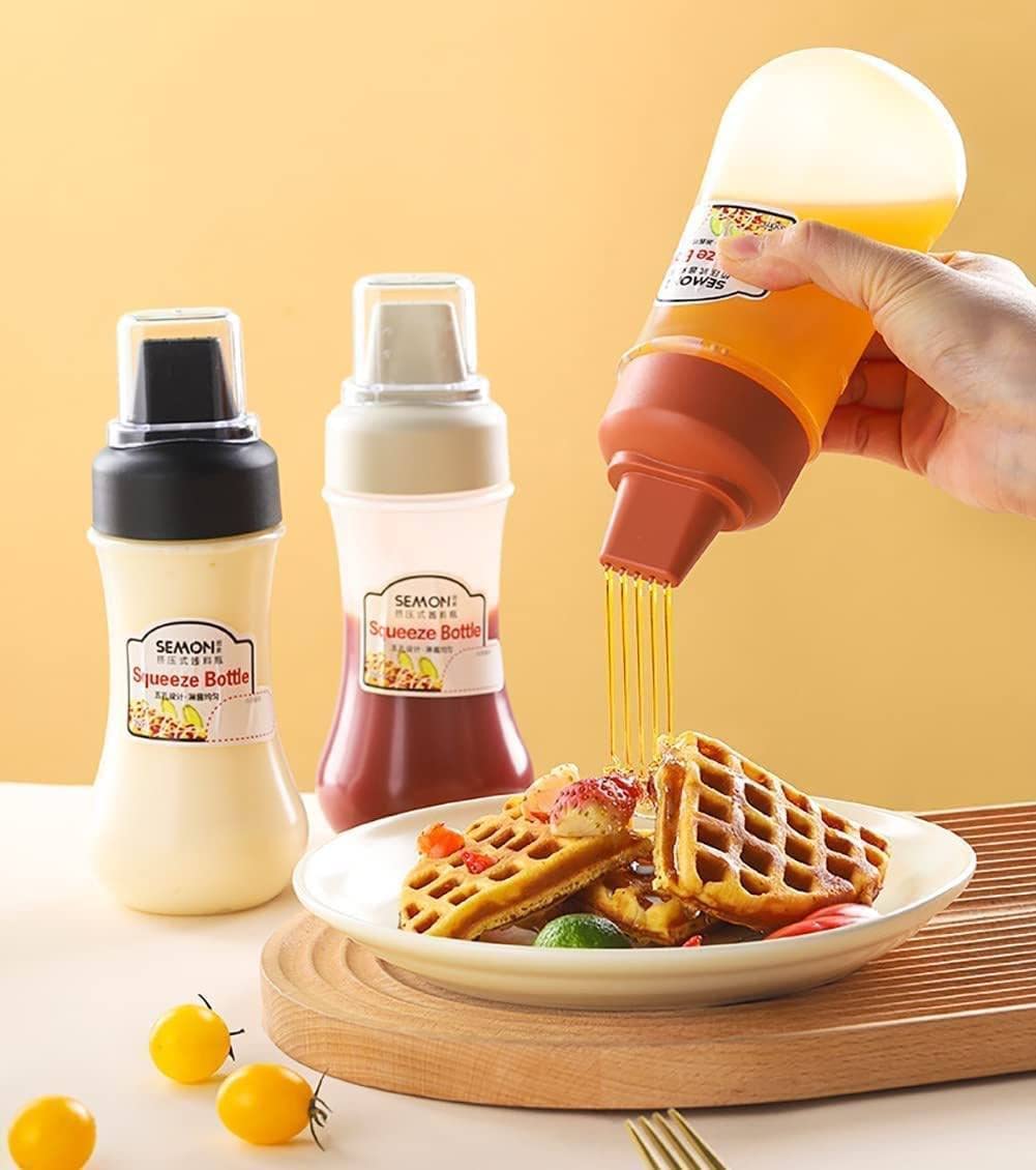Multipurpose Plastic Squeeze Sauce Bottle with Precision Nozzle