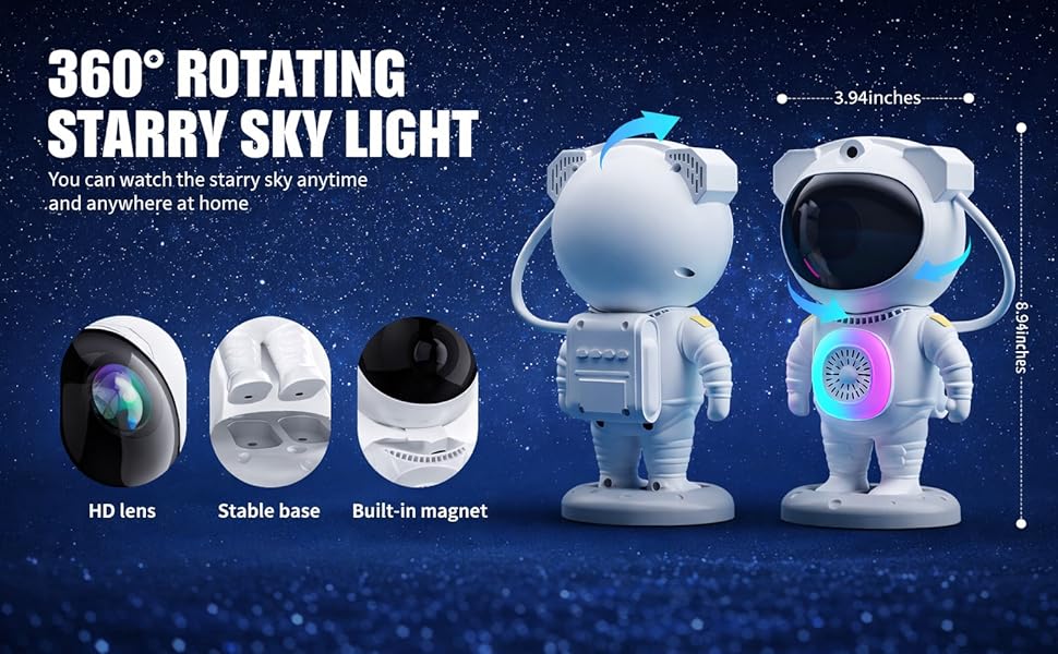 Astronaut Galaxy Star Projector with Bluetooth Speaker