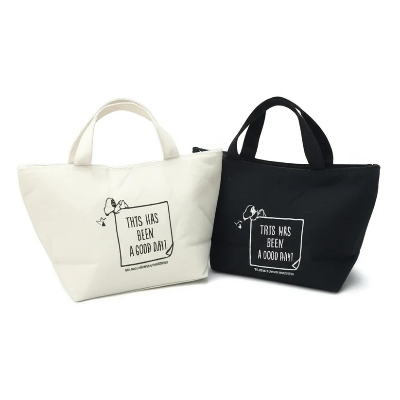 Large Insulated Canvas Tote Lunch Bags