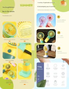 Cute portable fan
