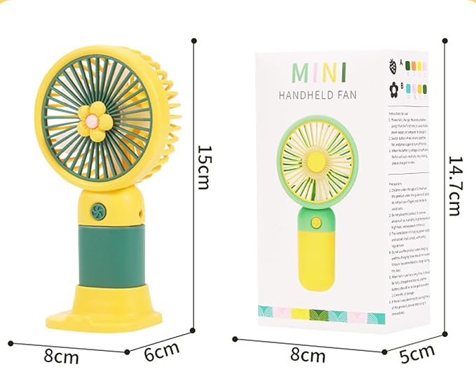 Cute Portable Mini Fan - USB Rechargeable, Multicolour