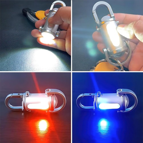 Mini Keychain LED Light – 1200 Lumens USB Rechargeable Torch