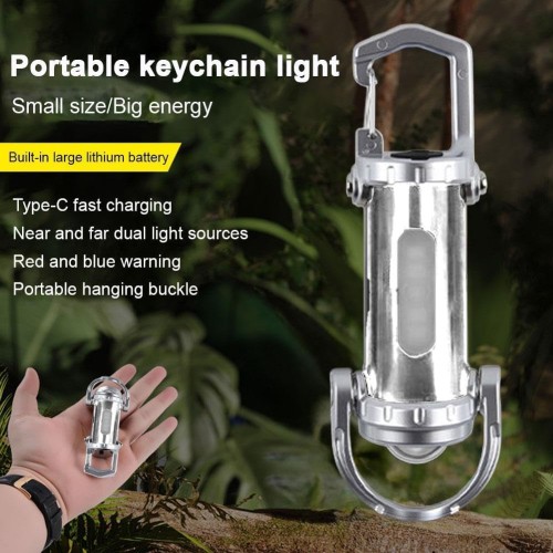 Mini Keychain LED Light – 1200 Lumens USB Rechargeable Torch