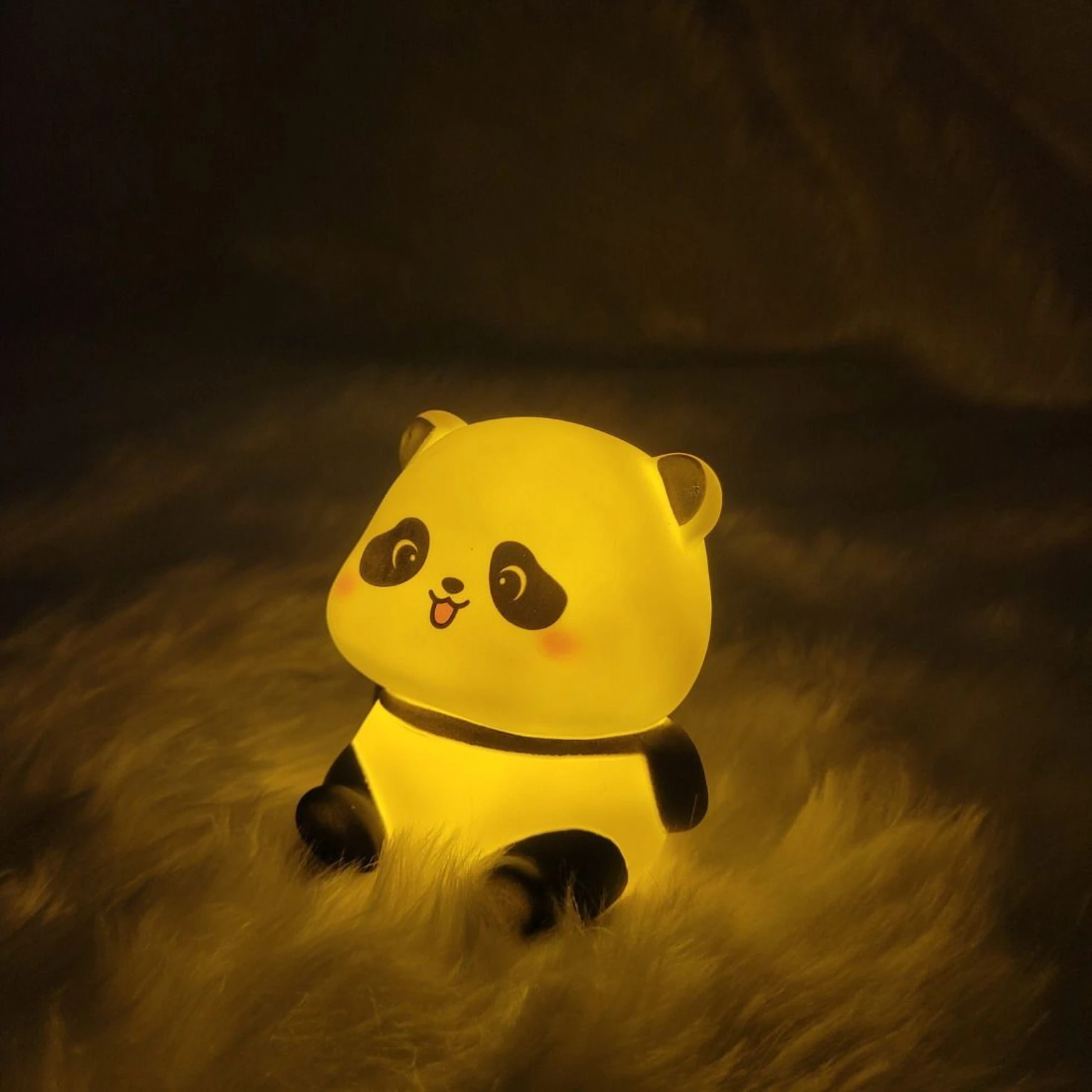 Mini Panda LED Night Light – Squishy Silicone Nursery Lamp & Cute Rechargeable Bedside Decor