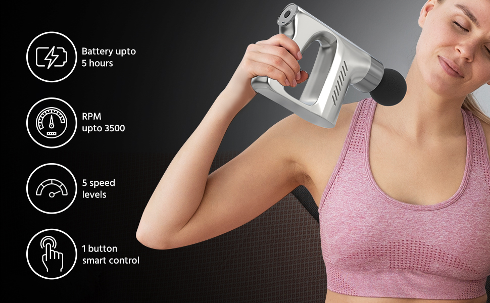 Professional Mini Massager Gun – Portable Deep Tissue Muscle Massager for Athletes & Recovery – Ultra-Quiet & Lightweight Handheld Fascia Gun