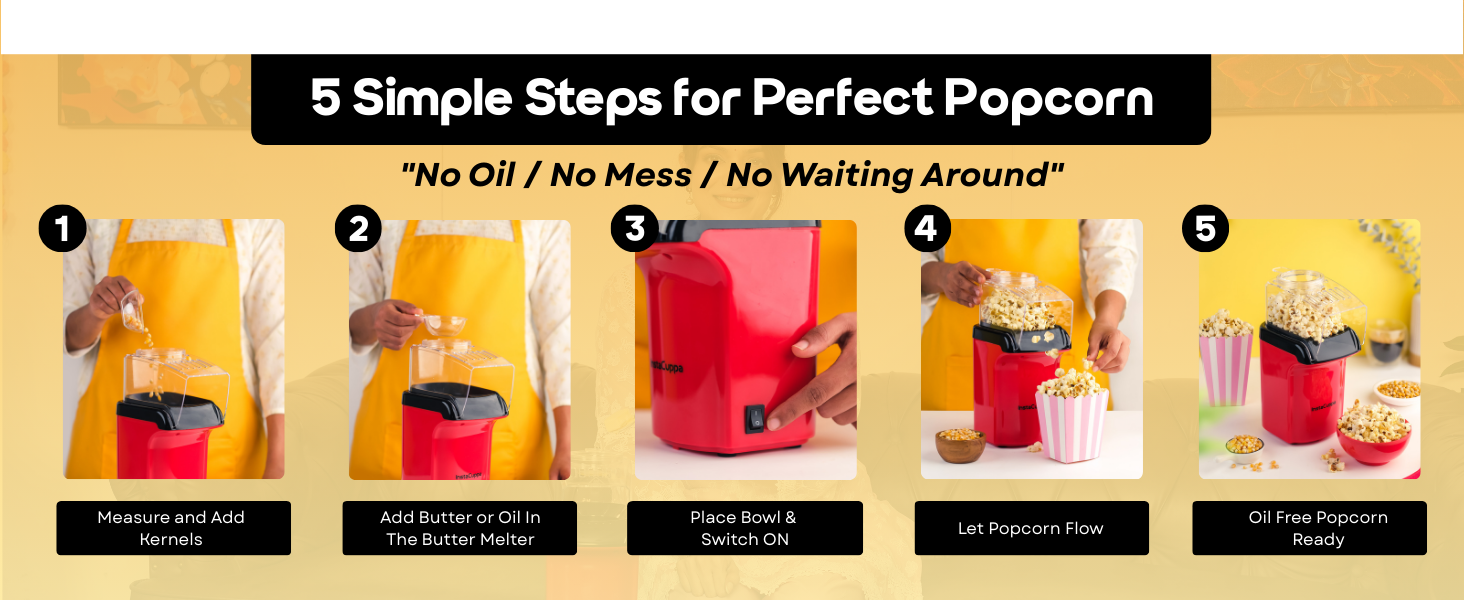 Electric Oil-Free Popcorn Maker