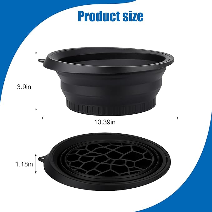 2-in-1 Ultimate Spa Set: Silicone Ice Facial Roller with Collapsible Ice face/foot Soak Bowl for Deep Relaxation, Muscle Recovery, and Skincare