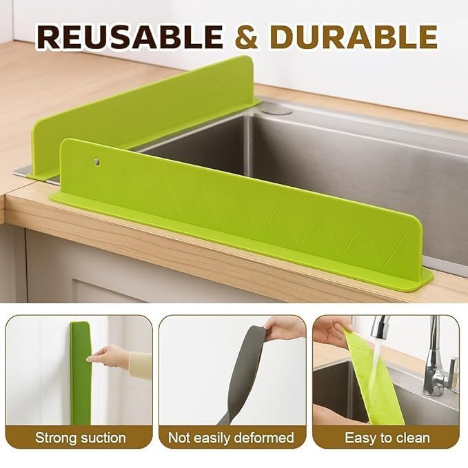 Sink Splash Guard – Waterproof Kitchen Protector with Free Scrubber Gloves