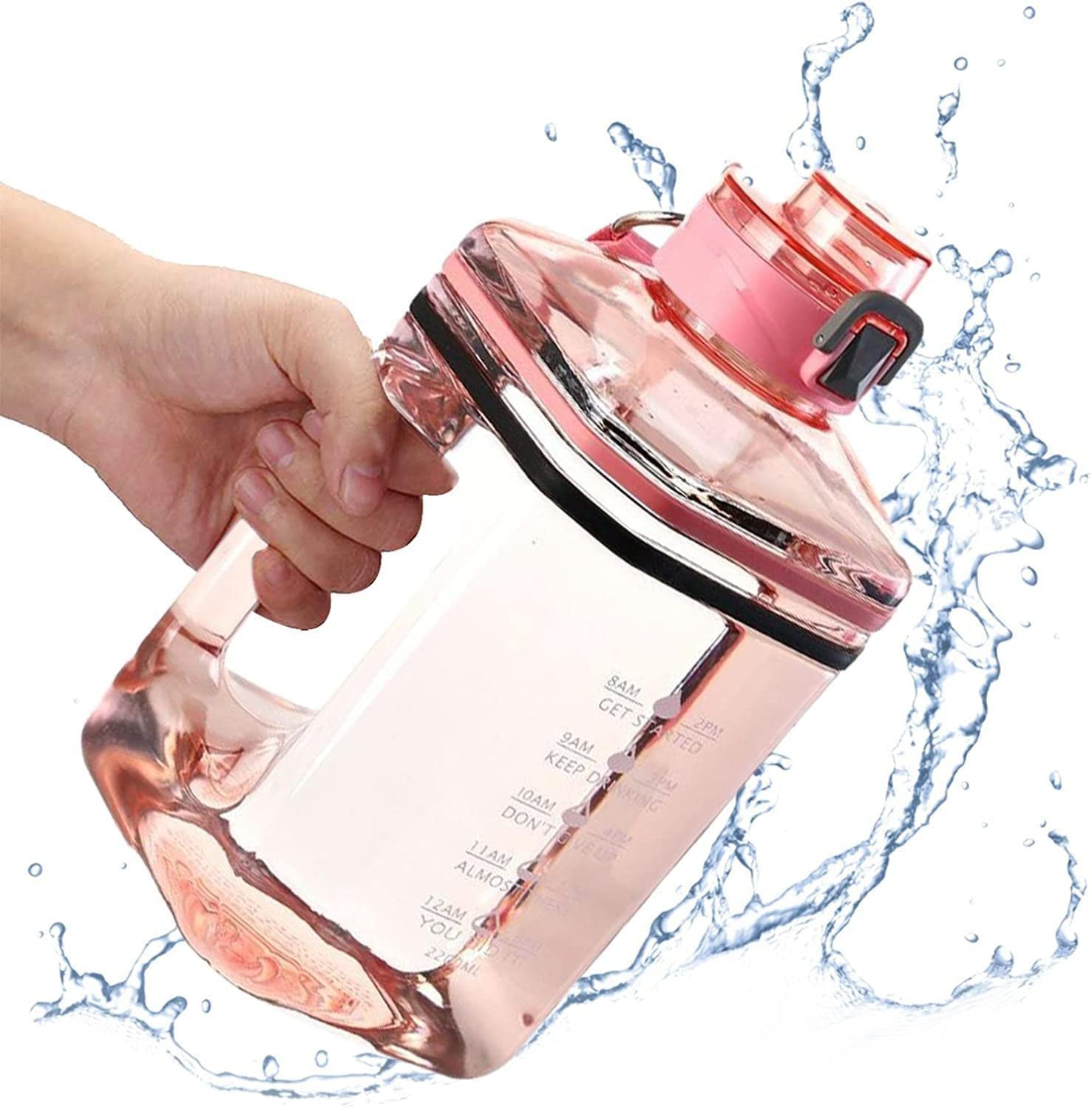 2.2 Litres Large Water Bottle, Leak Proof, BPA Free, Plastic with Carry Loop,