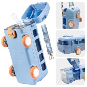 Bus-Shaped Children’s Water Bottle with Carrying Strap