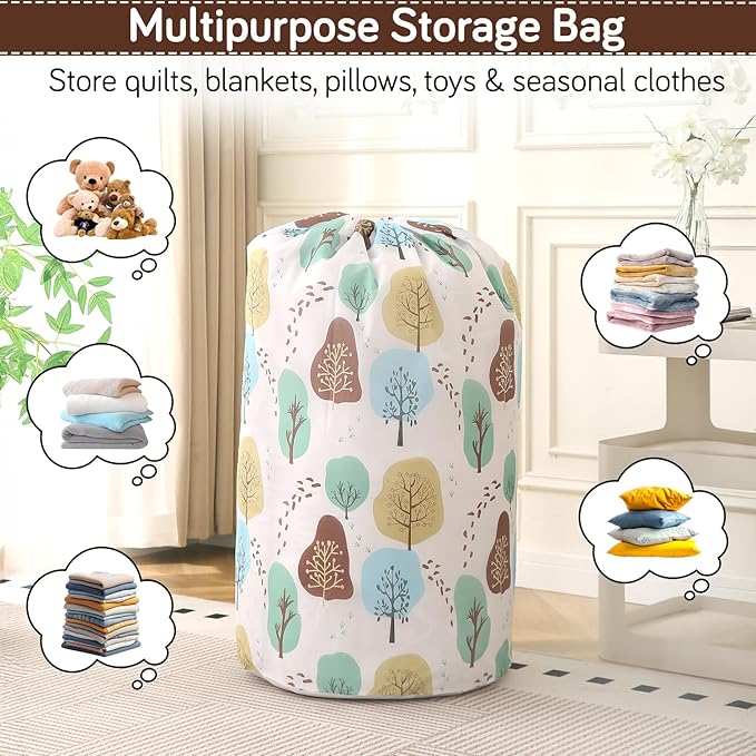 Waterproof Jumbo Storage Bag for Clothes, Quilts, Blankets & Toys